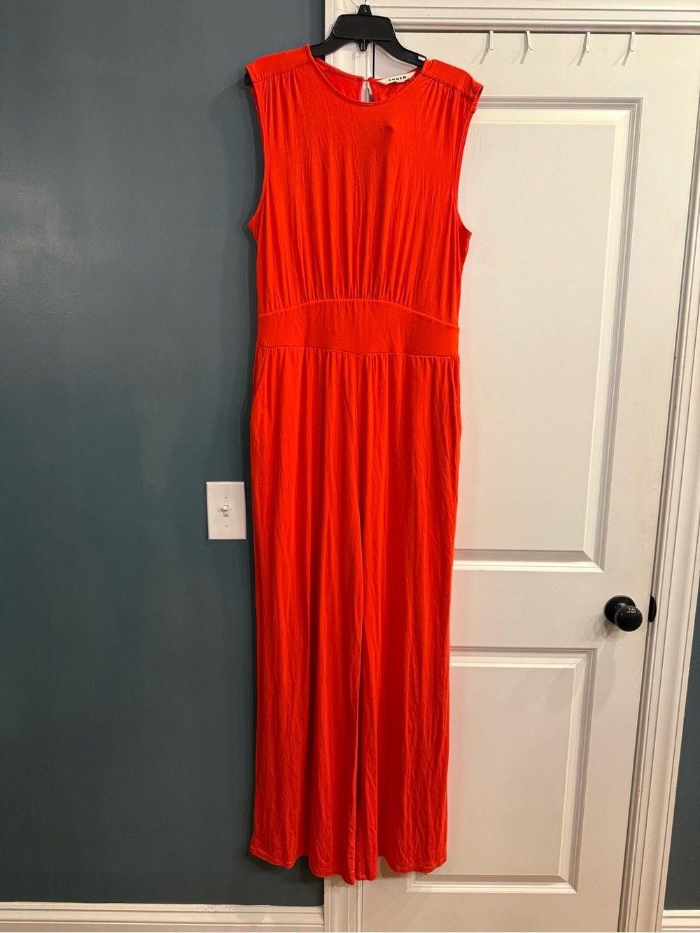 Boden Jersey Jumpsuit Orange 12 TALL